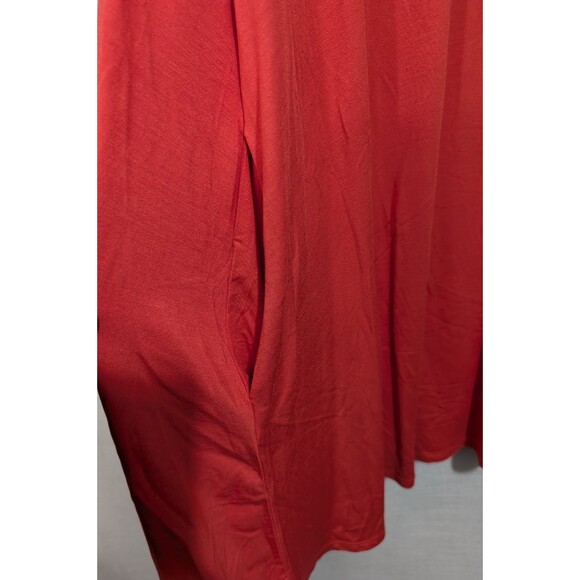 Agnes & Dora 3/4 Sleeve Swing Tunic Red Dress Size SMALL Pockets Lagenlook - Picture 9 of 14